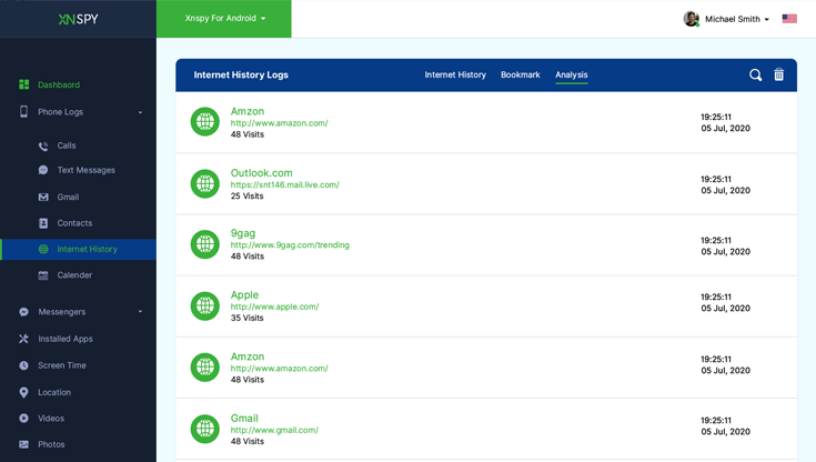 İnternet geçmişini takip et