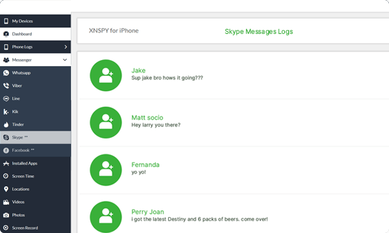 Xnspy kontrol paneli