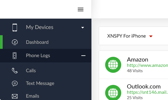 Xnspy kontrol paneli