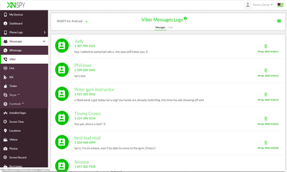 Xnspy kontrol paneli