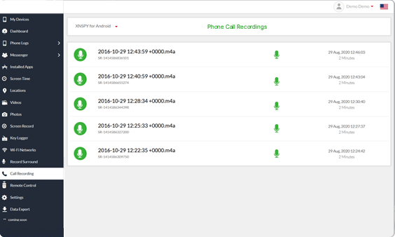 Xnspy kontrol paneli