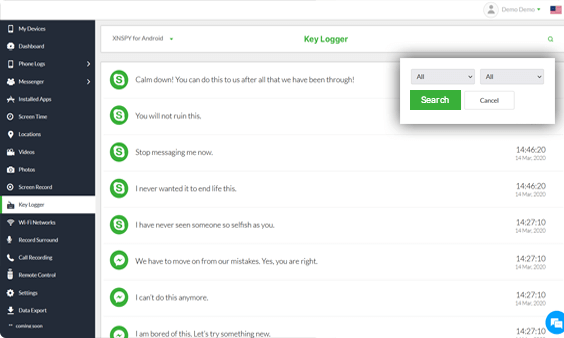 Xnspy kontrol paneli