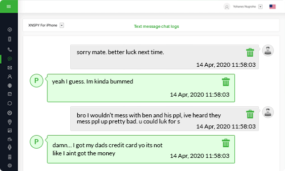 Xnspy kontrol paneli