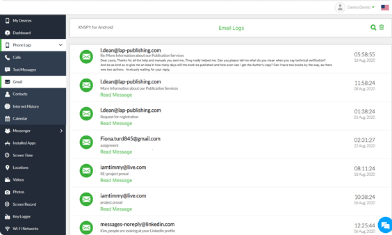 Xnspy kontrol paneli