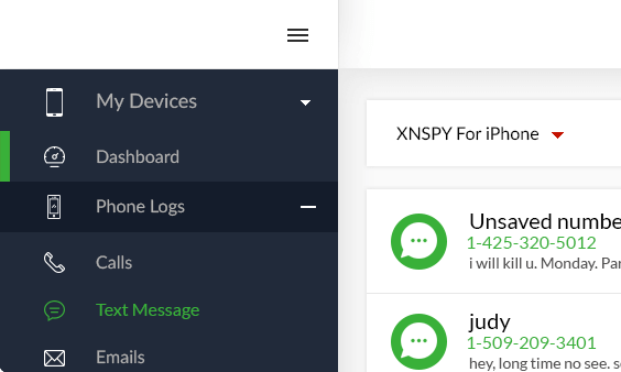 Xnspy kontrol paneli