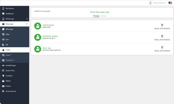 Xnspy kontrol paneli